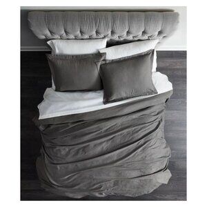NEW- Villa by Noble Excellence Basketweave Queen Bedskirt Pebble Gray MSRP: $119